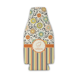 Swirls, Floral & Stripes Zipper Bottle Cooler (Personalized)