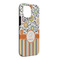 Swirls, Floral & Stripes iPhone Case - Rubber Lined - iPhone 13 Pro Max (Personalized)