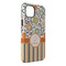 Swirls, Floral & Stripes iPhone 14 Pro Max Tough Case - Angle