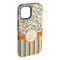 Swirls, Floral & Stripes iPhone 15 Plus Tough Case - Angle