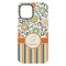 Swirls, Floral & Stripes iPhone 15 Pro Max Tough Case - Back