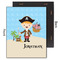 Pirate Scene 11x14 Wood Print - Front & Back View