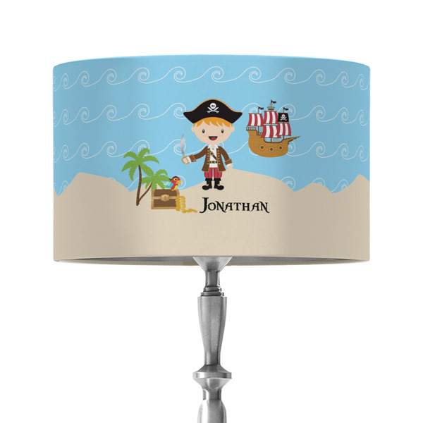 Pirate Scene 12" Drum Lampshade - ON STAND (Fabric)