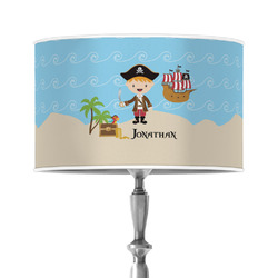 Pirate Scene 12" Drum Lamp Shade - Poly-film (Personalized)
