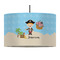 Pirate Scene 12" Drum Pendant Lamp - Fabric (Personalized)