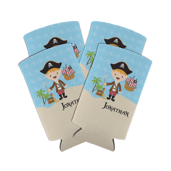 Custom Pirate Scene Can Cooler (tall 12 oz) - Set of 4 (Personalized)