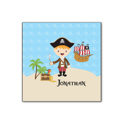 Pirate Scene Wood Print - 12x12 (Personalized)
