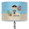 Pirate Scene 16" Drum Lampshade - ON STAND (Poly Film)