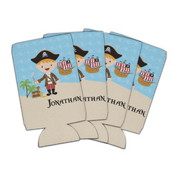 Pirate Scene Can Cooler (16 oz) - Set of 4 (Personalized)