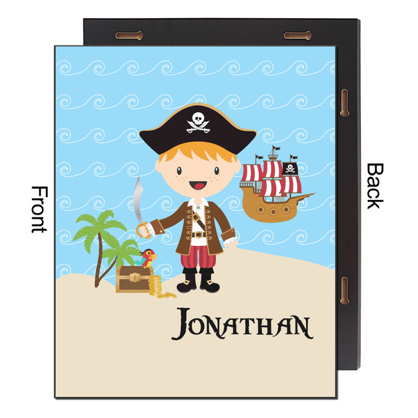Pirate Scene 16x20 Wood Print - Front & Back View