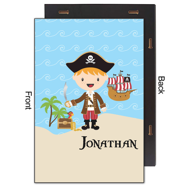 Pirate Scene 20x30 Wood Print - Front & Back View