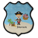 Pirate Scene Iron On Shield Patch C w/ Name or Text