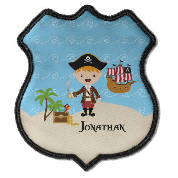 Custom Pirate Scene Iron On Shield Patch C w/ Name or Text