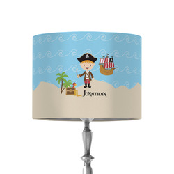 Pirate Scene 8" Drum Lamp Shade - Fabric (Personalized)