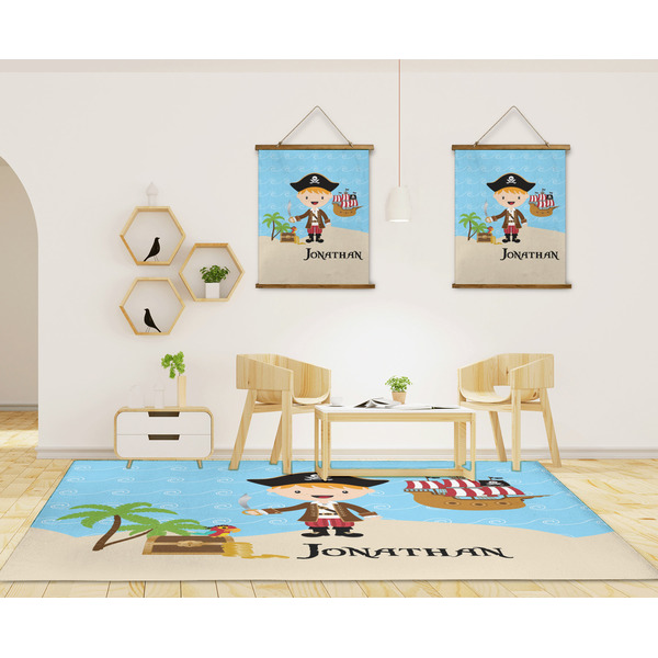 Pirate Scene 8'x10' Indoor Area Rugs - IN CONTEXT