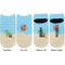 Pirate Scene Adult Ankle Socks - Double Pair - Front and Back - Apvl