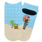 Pirate Scene Adult Ankle Socks - Single Pair - Front and Back