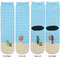 Pirate Scene Adult Crew Socks - Double Pair - Front and Back - Apvl