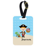 Pirate Scene Metal Luggage Tag w/ Name or Text