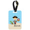 Pirate Scene Metal Luggage Tag w/ Name or Text