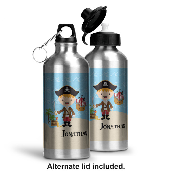 Pirate Scene Aluminum Water Bottle - Alternate lid options