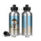 Pirate Scene Aluminum Water Bottle - Front and Back