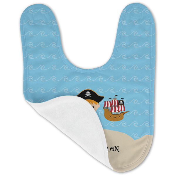 Pirate Scene Baby Bib - AFT folded
