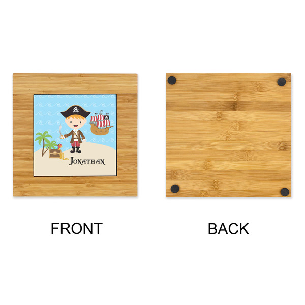 Pirate Scene Bamboo Trivet with 6" Tile - APPROVAL