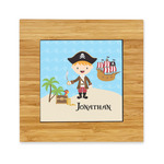 Pirate Scene Bamboo Trivet with Ceramic Tile Insert (Personalized)