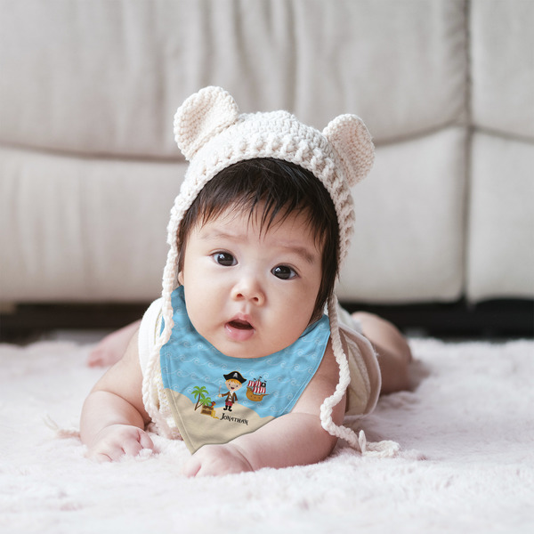 Pirate Scene Bandana Bib - (Lifestyle 2 girl)