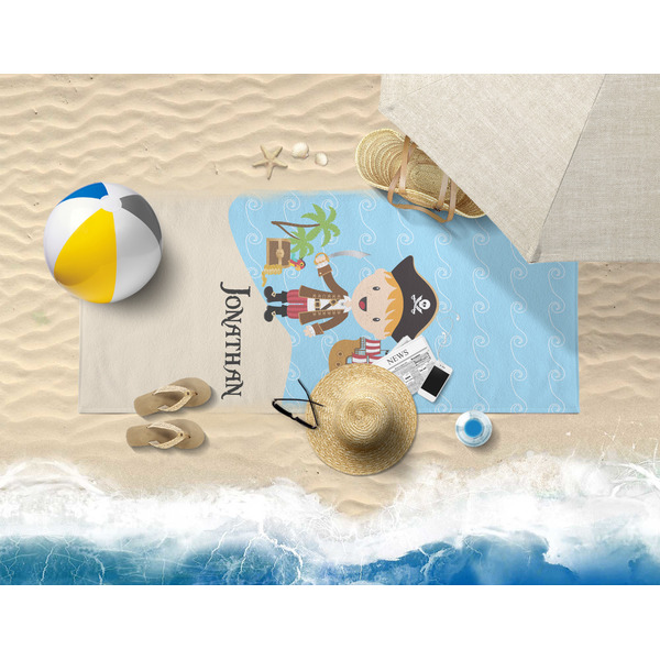 Pirate Scene Beach Towel Lifestyle
