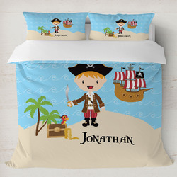 Pirate Scene Duvet Cover Set - King (Personalized)
