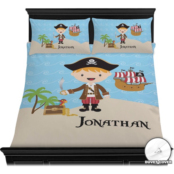 Personalized Pirate Bedding Set (Queen) - Duvet