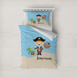 Pirate Scene Duvet Cover Set - Twin (Personalized)