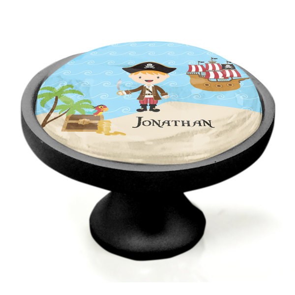 Personalized Pirate Black Custom Cabinet Knob (Side)