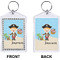 Personalized Pirate Bling Keychain (Front + Back)