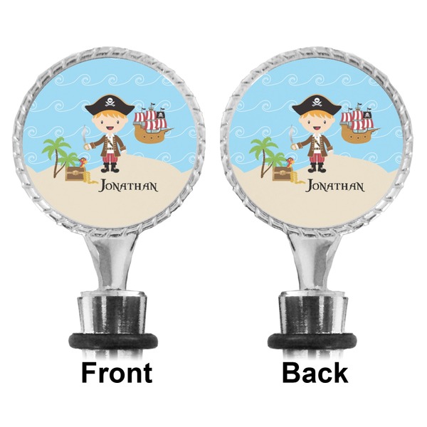 Personalized Pirate Bottle Stopper - Front and Back