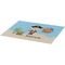 Personalized Pirate Burlap Placemat (Angle View)