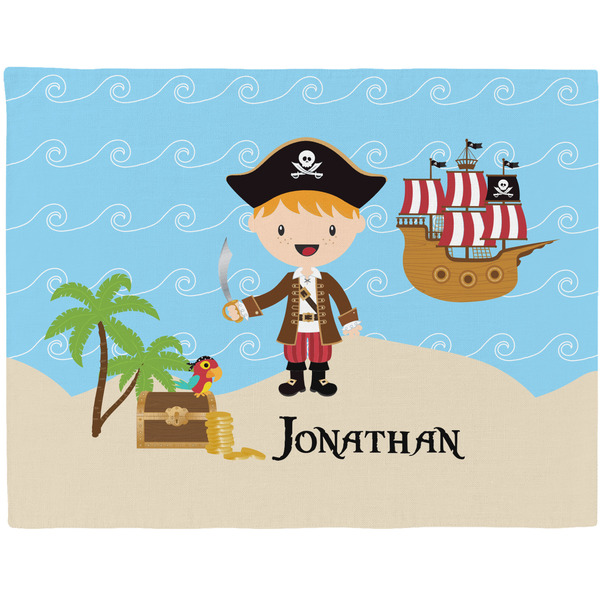 Custom Pirate Scene Woven Fabric Placemat - Twill w/ Name or Text