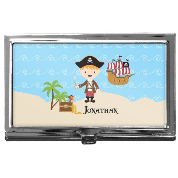Custom Pirate Scene Business Card Case