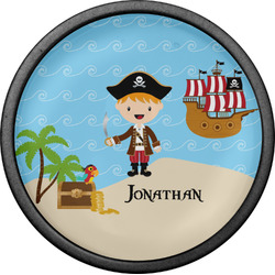 Pirate Scene Cabinet Knob (Black) (Personalized)