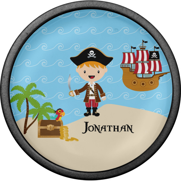 Pirate Scene Cabinet Knob - Black - Front