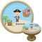 Pirate Scene Cabinet Knob - Gold (Personalized)