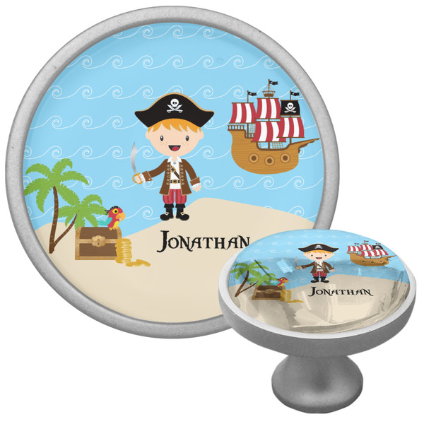 Pirate Scene Cabinet Knob - Nickel - Multi Angle