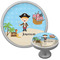 Pirate Scene Cabinet Knob (Silver) (Personalized)