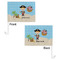 Pirate Scene Car Flag - 11" x 8" - Front & Back View