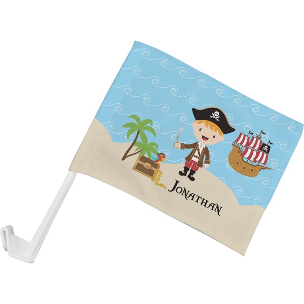 Custom Pirate Scene Car Flag - Small w/ Name or Text