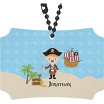 Pirate Scene Rear View Mirror Ornament (Personalized)
