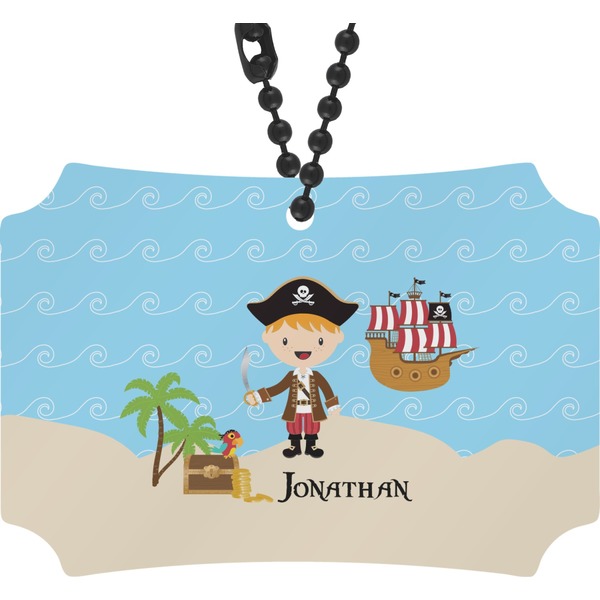 Custom Pirate Scene Rear View Mirror Ornament (Personalized)