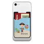 Pirate Scene 2-in-1 Cell Phone Credit Card Holder & Screen Cleaner (Personalized)
